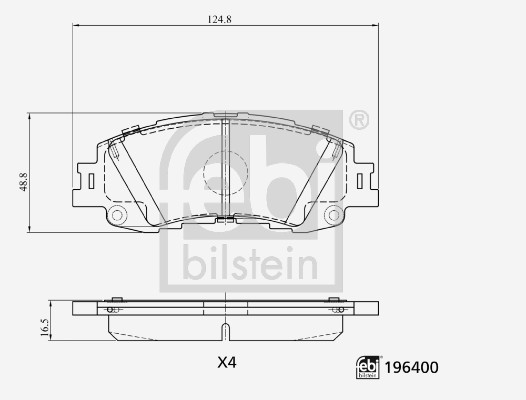 Febi 196400 Brake Pads Set