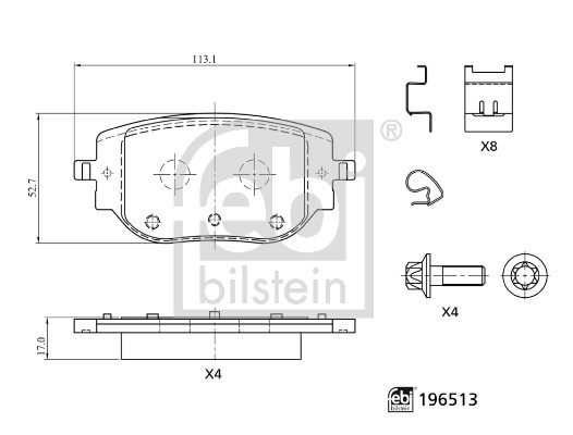 Febi 196513 Brake Pads Set