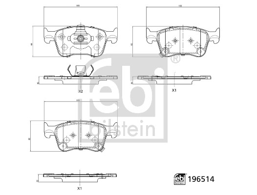Febi 196514 Brake Pads Set