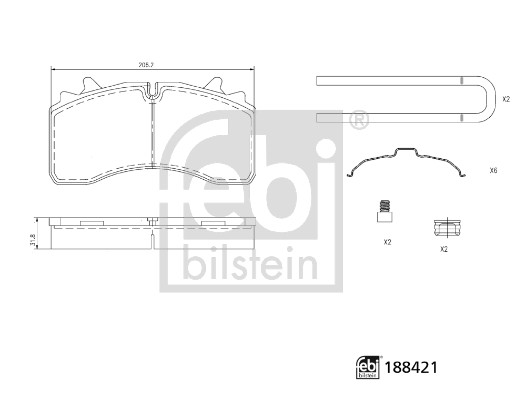 Febi 188421 Brake Pads Set