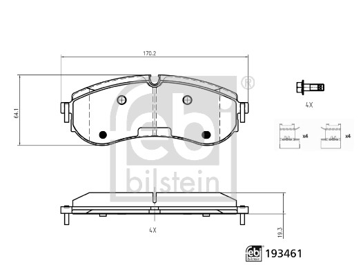 Febi 193461 Brake Pads Set