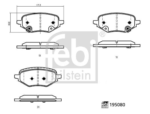 Febi 195080 Brake Pads Set