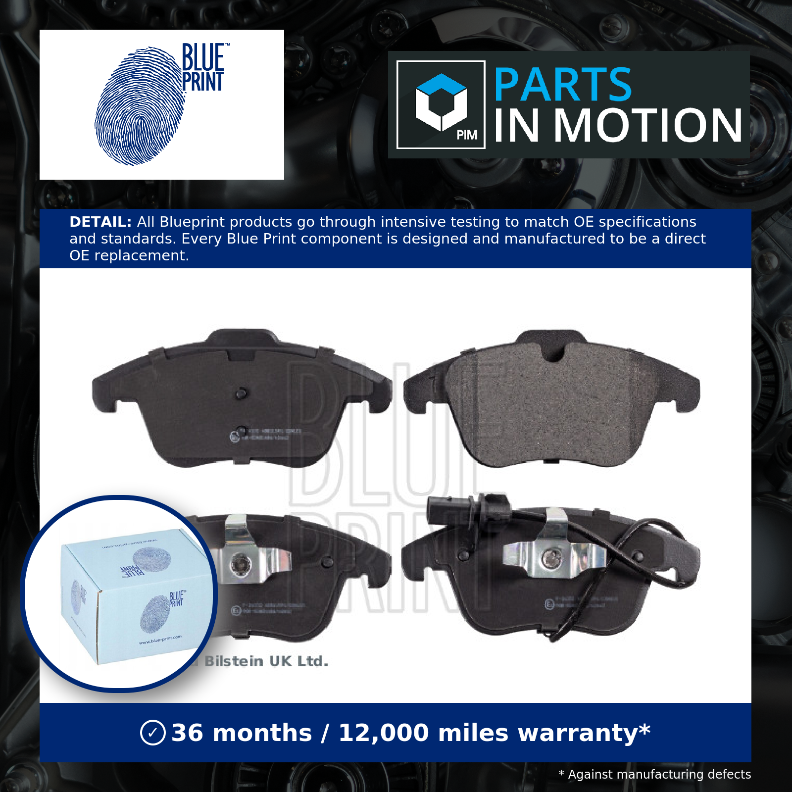 Blue Print Brake Pads Set Front ADV184209 [PM100973]