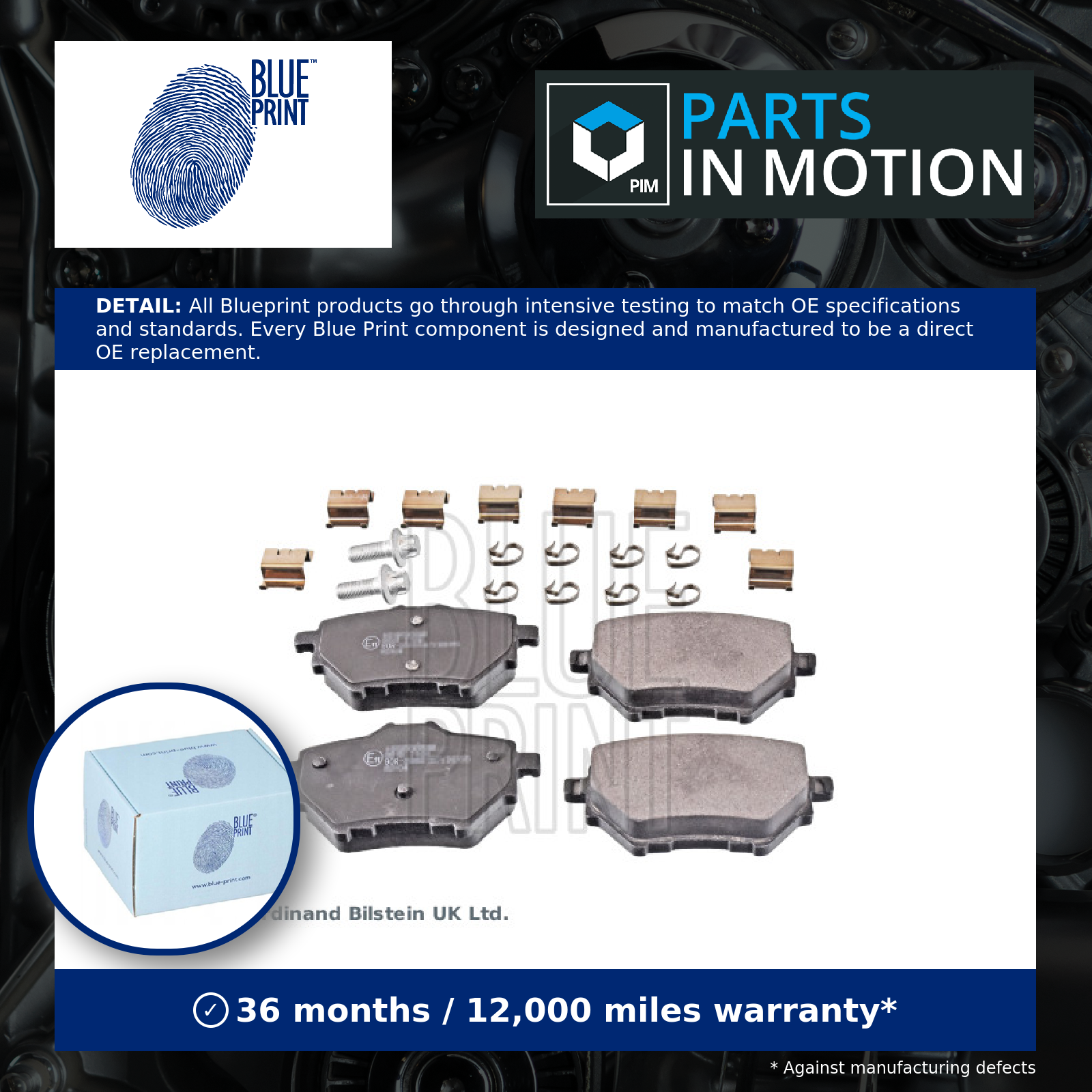 Blue Print Brake Pads Set Rear ADP154213 [PM1580790]