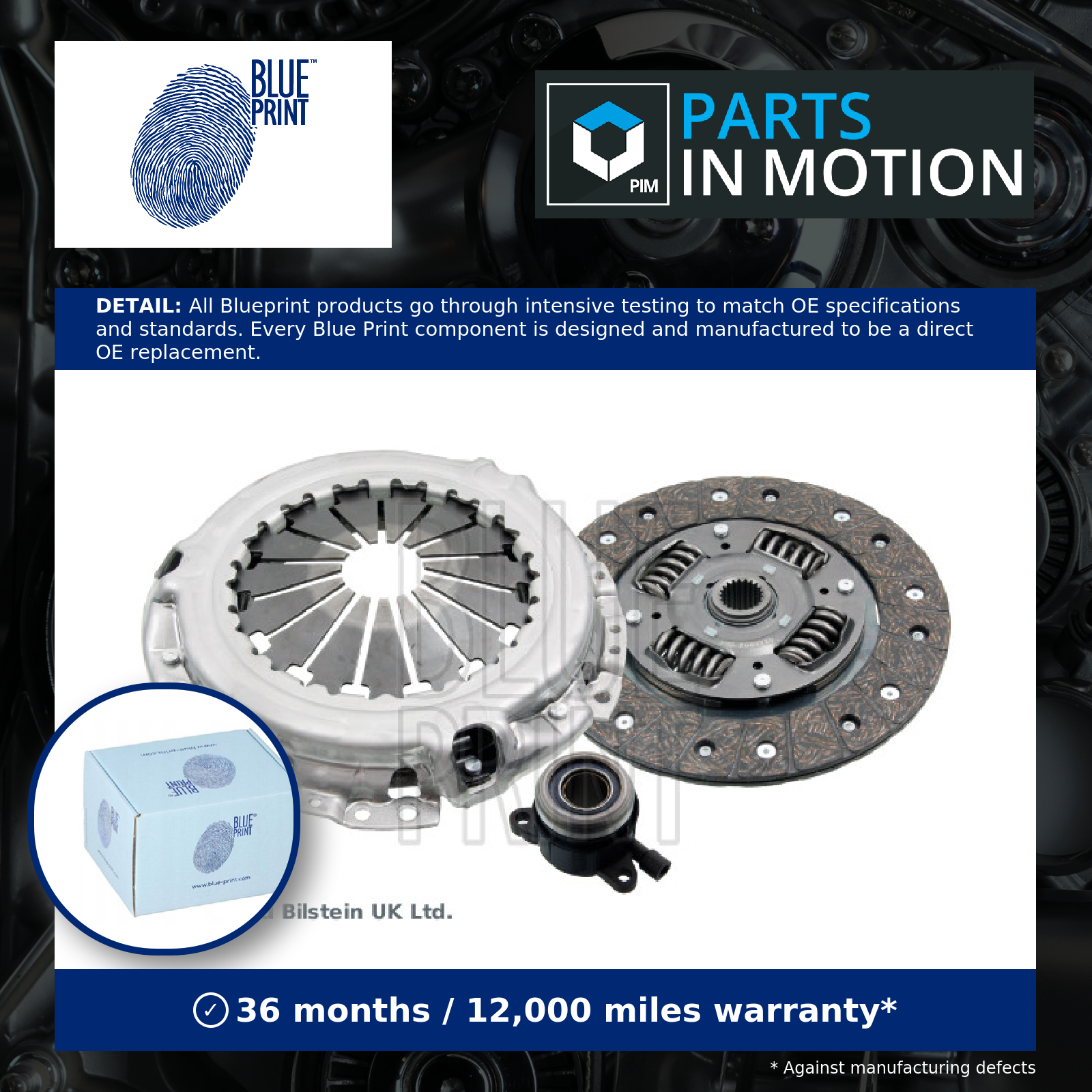 Blue Print Clutch Kit 3pc (Cover+Plate+CSC) ADBP300047 [PM1901051]