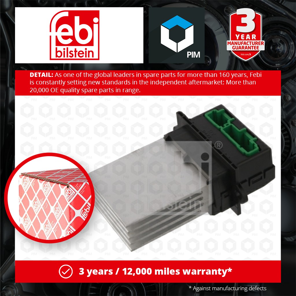 Febi Heater / Blower Resistor 36695 [PM460321]