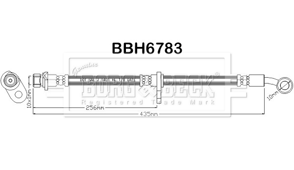 Borg & Beck BBH6783 Brake Hose