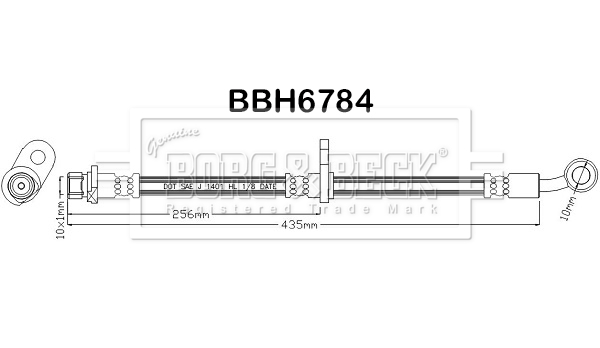 Borg & Beck BBH6784 Brake Hose