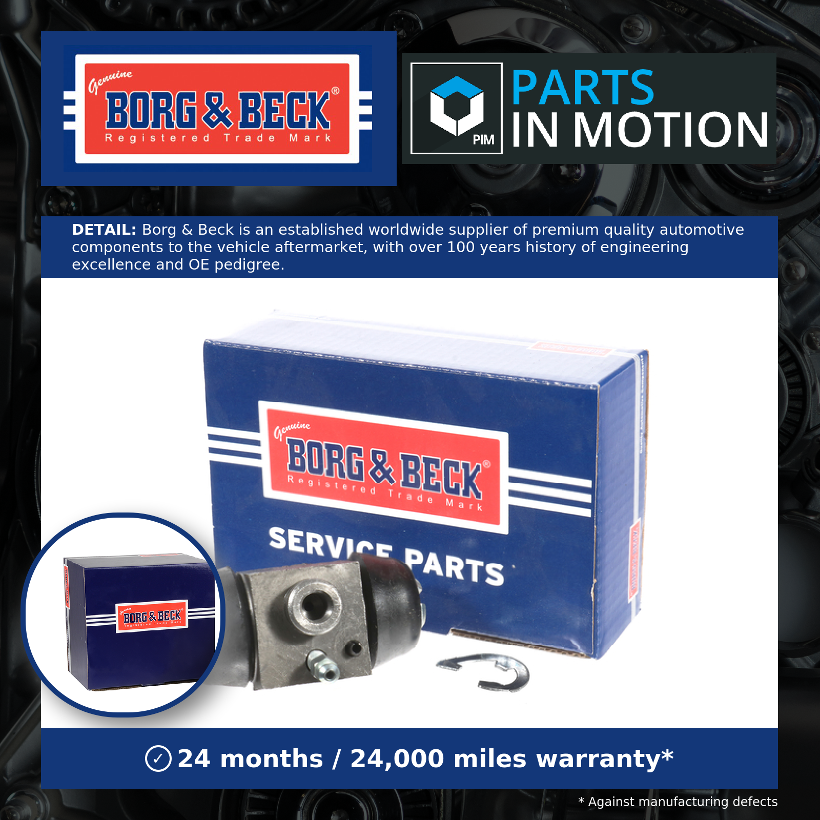 Borg & Beck Wheel Cylinder Rear BBW1555 [PM675577]