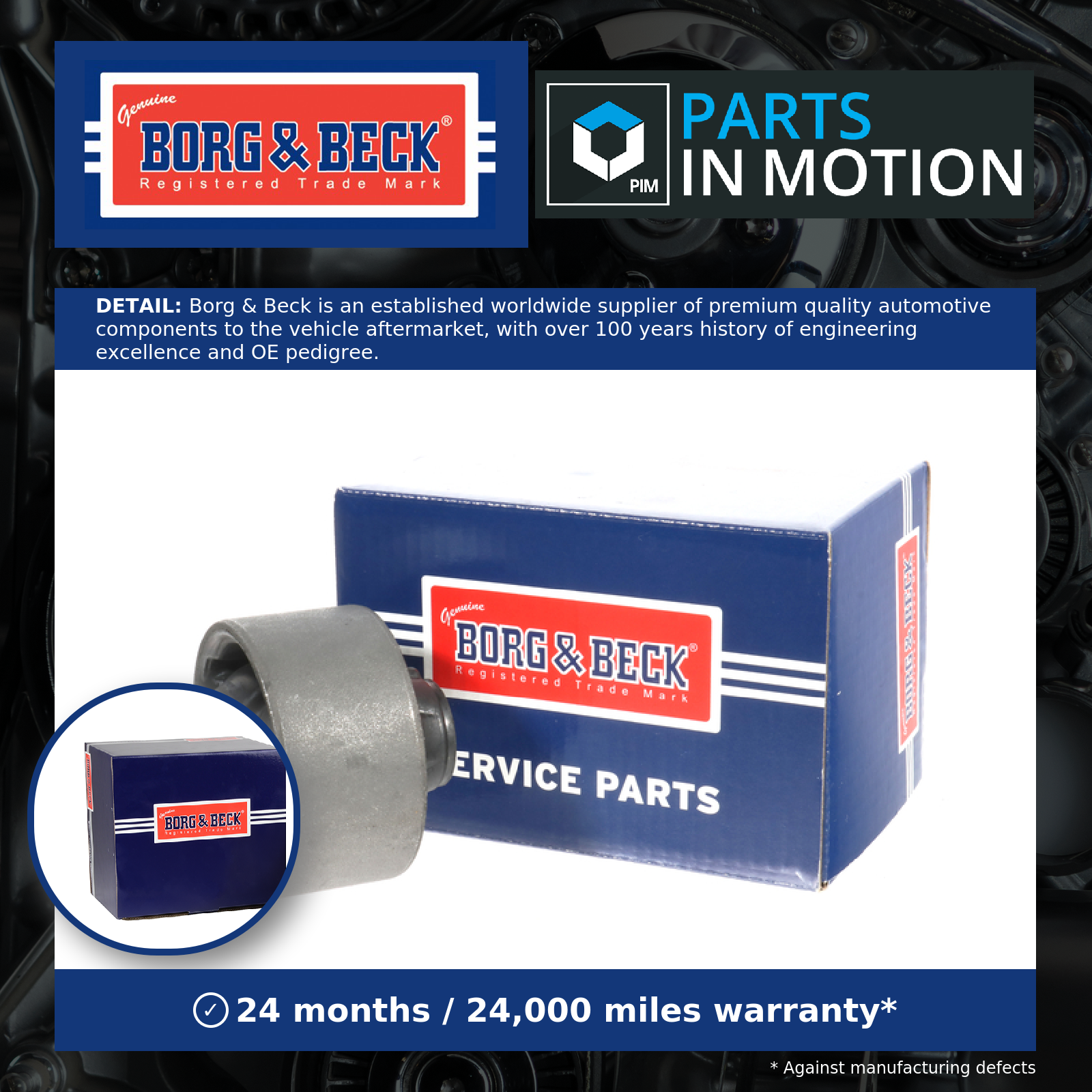 Borg & Beck Wishbone / Control / Trailing Arm Bush BSK8219 [PM2648584]