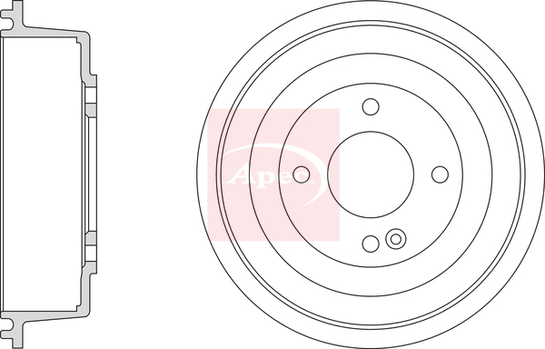 Apec DRM9220 Brake Drum