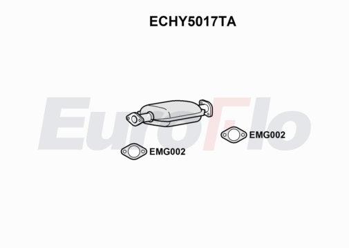 EuroFlo ECHY5017TA Catalytic Converter Type Approved