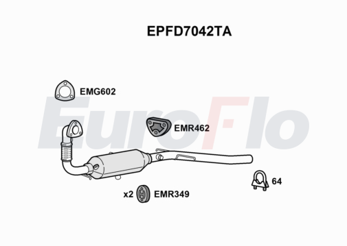 EuroFlo EPFD7042TA Diesel Particulate Filter DPF