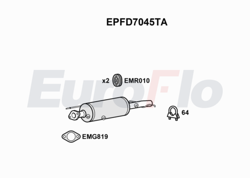 EuroFlo EPFD7045TA Diesel Particulate Filter DPF