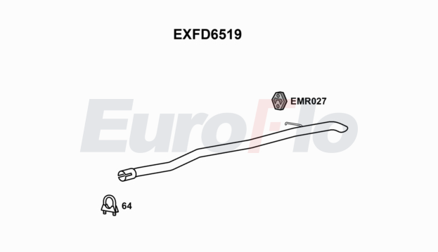 EuroFlo EXFD6519 Silencer Insert, rear muffler