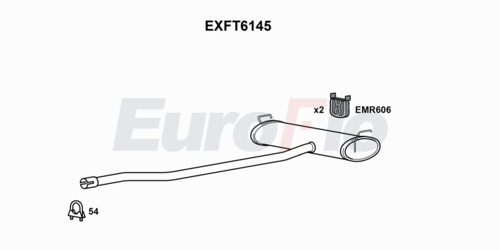 EuroFlo EXFT6145 Silencer Insert, rear muffler