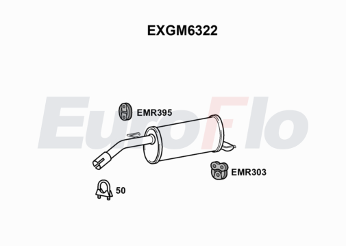 EuroFlo EXGM6322 Silencer Insert, rear muffler