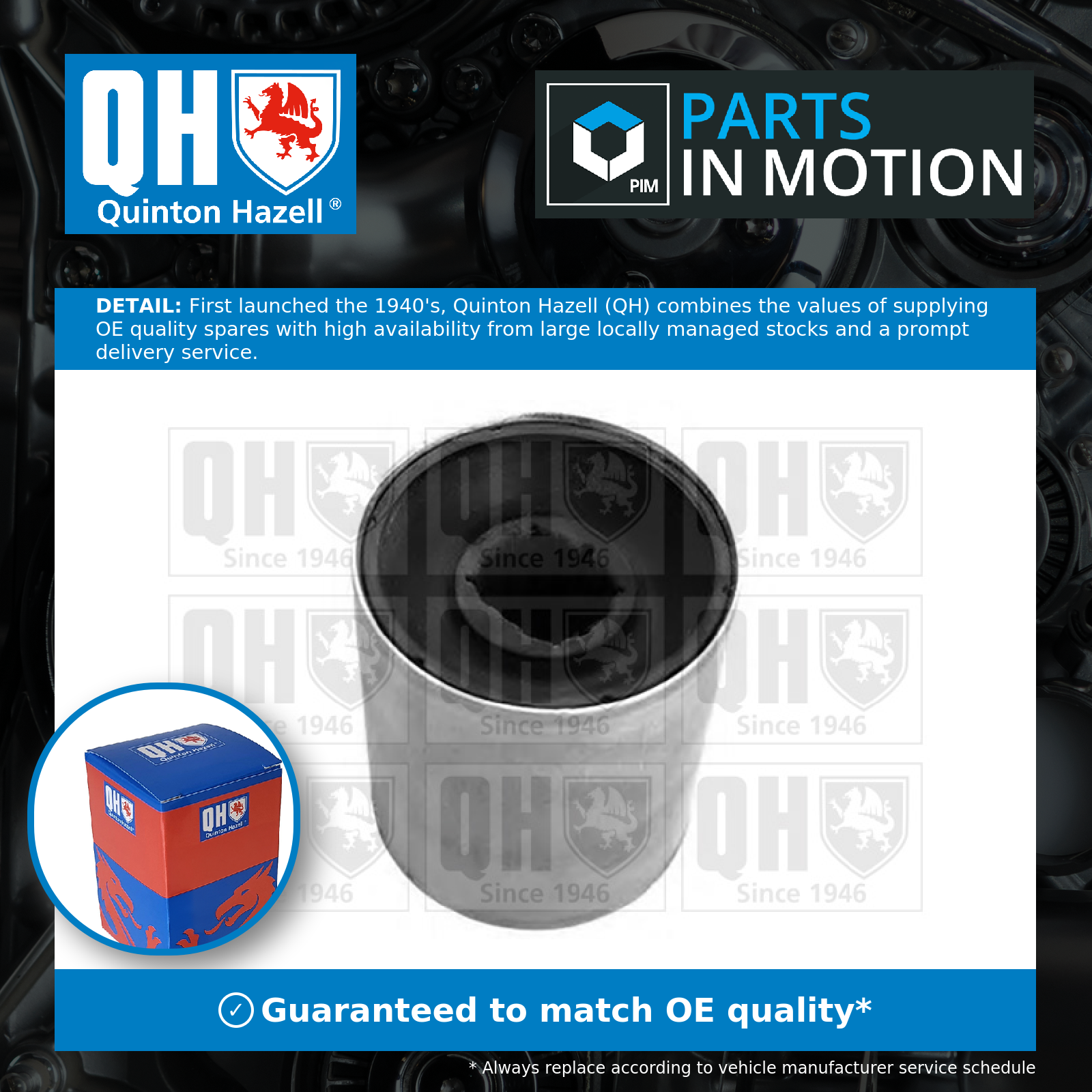 Quinton Hazell Wishbone / Control / Trailing Arm Bush Front EMS8887 [PM2706934]
