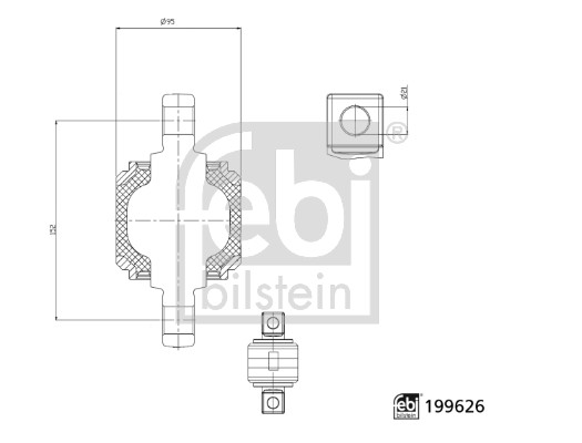 Febi 199626 Repair Kit, guide strut