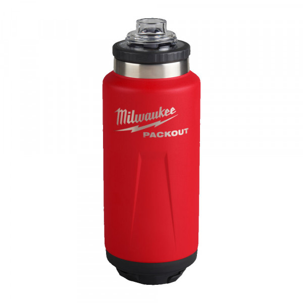 Milwaukee 4932493467 Packout Bottle 1065ml Chug Red Lid