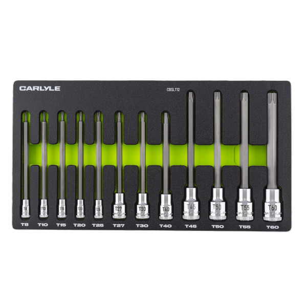 Carlyle CBSLT12 12 Pc Long Star Bit Socket Set