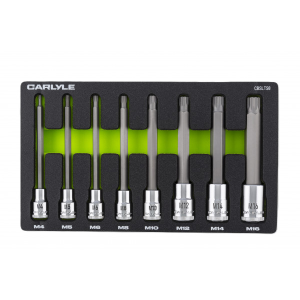 Carlyle CBSLTS8 8 PC LONG TRIPLE SQUARE BIT SET