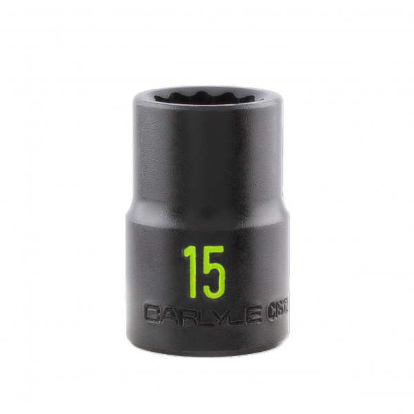 Carlyle CIS12115M 1/2dr 15mm 12 Point Impact Socket