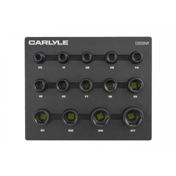 Carlyle CISS1214M 14pc 1/2dr 6pt Impact Skt 10-27mm
