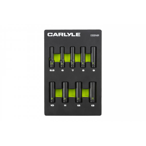 Carlyle CISSD149M 9PC 1/4DR 6PT DEEP SOCKET SET