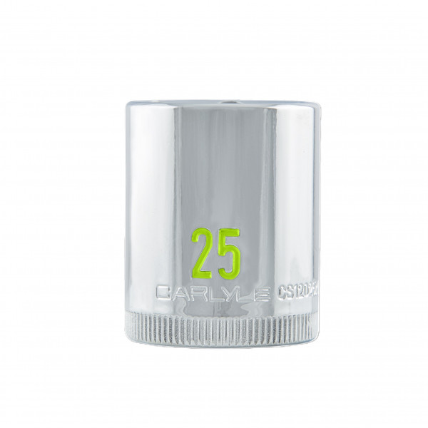 Carlyle CS12025M 1/2dr 25mm 6pt Chrome Socket