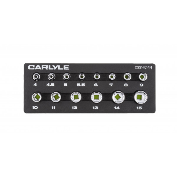 Carlyle CSS14014M 14pc 1/4dr 6pt Socket Set 4 To 15mm