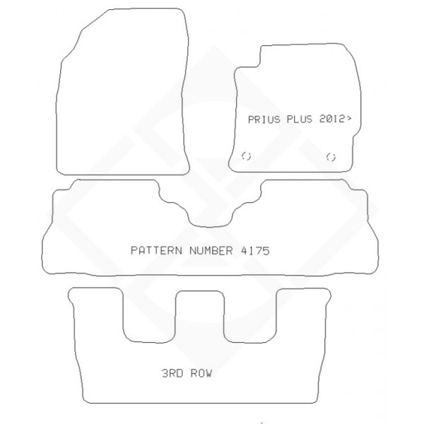 PMA PCFM3016R Rbr Mat Toyo Prius Plus W/1 Pc