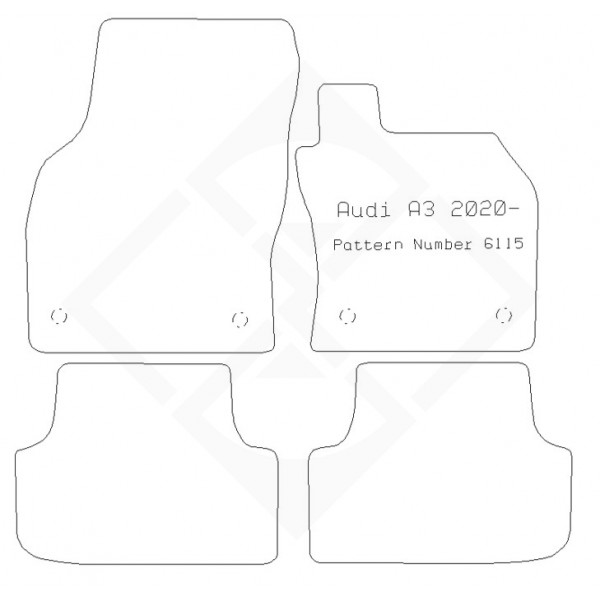 PMA PCFM3375R RUBBER TAILORED CAR MAT - AUDI A3 2020- -