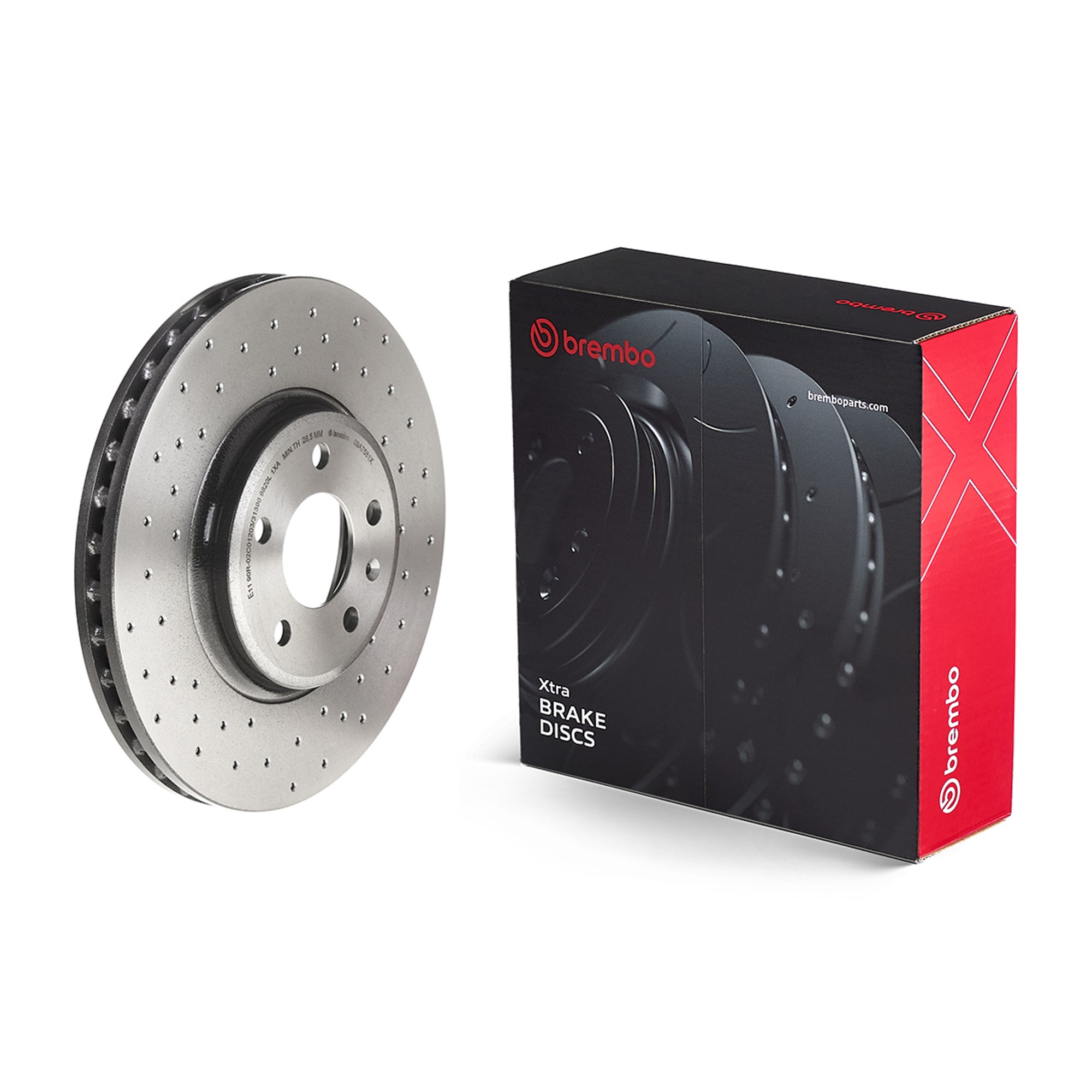 Brembo 09.A758.1X 2x Brake Discs Pair Vented