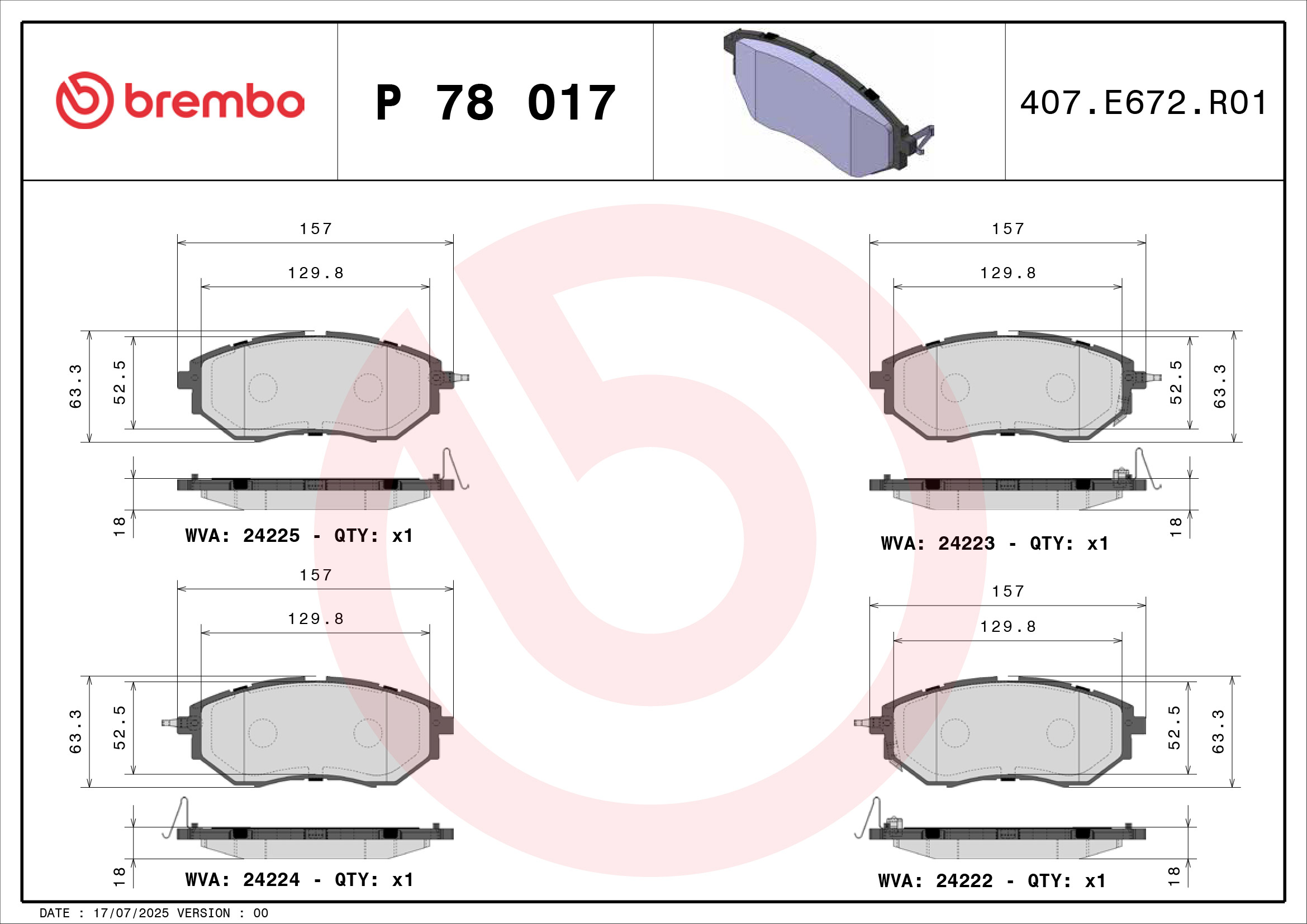 Brembo P78017