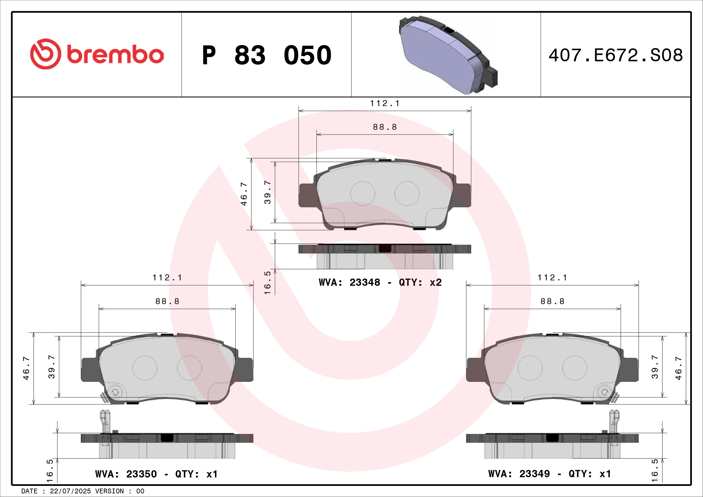 Brembo P83050