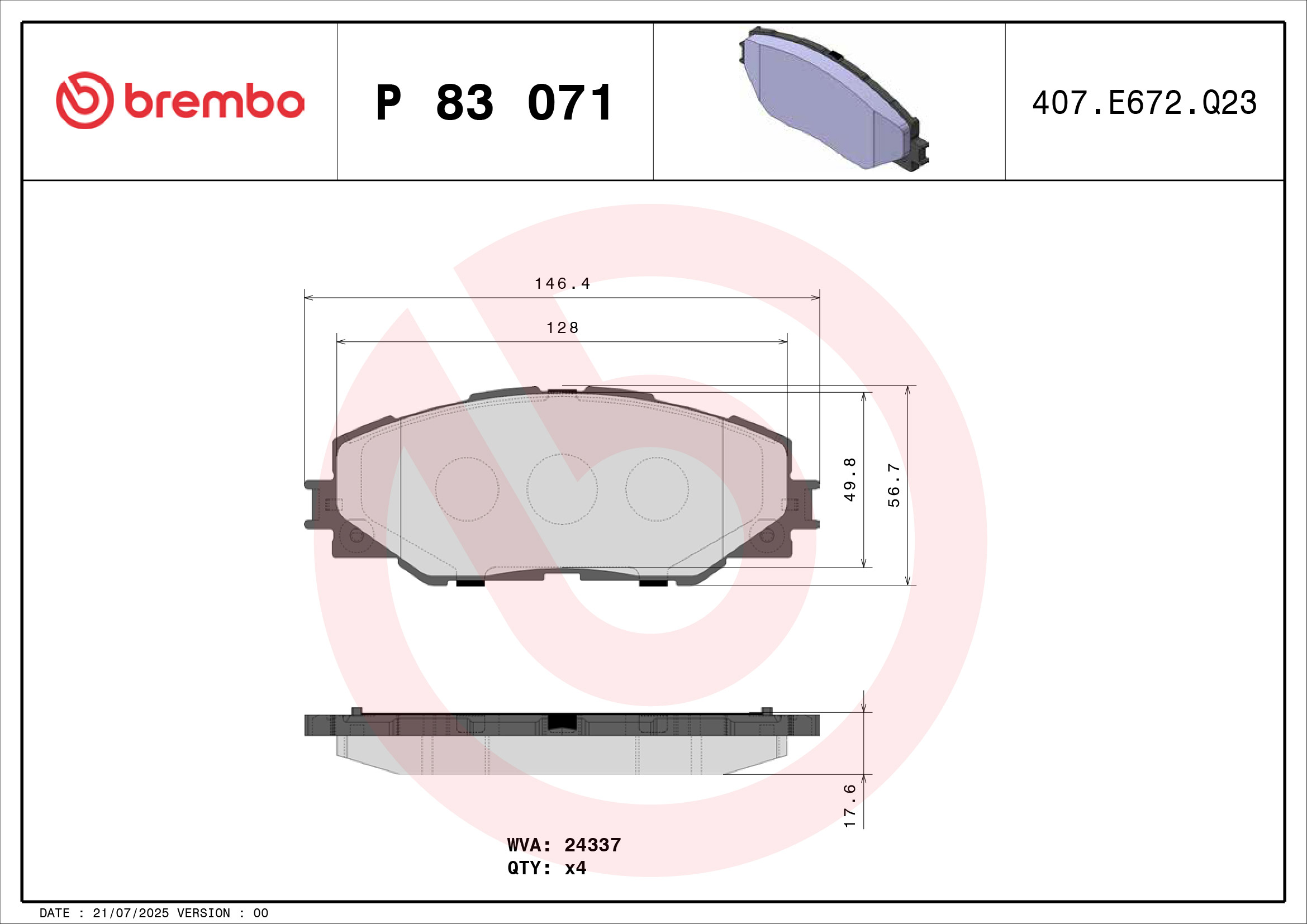 Brembo P83071