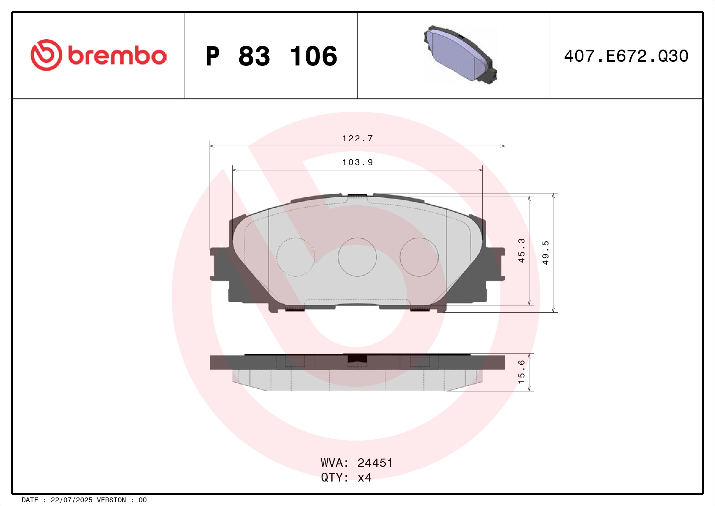 Brembo P83106
