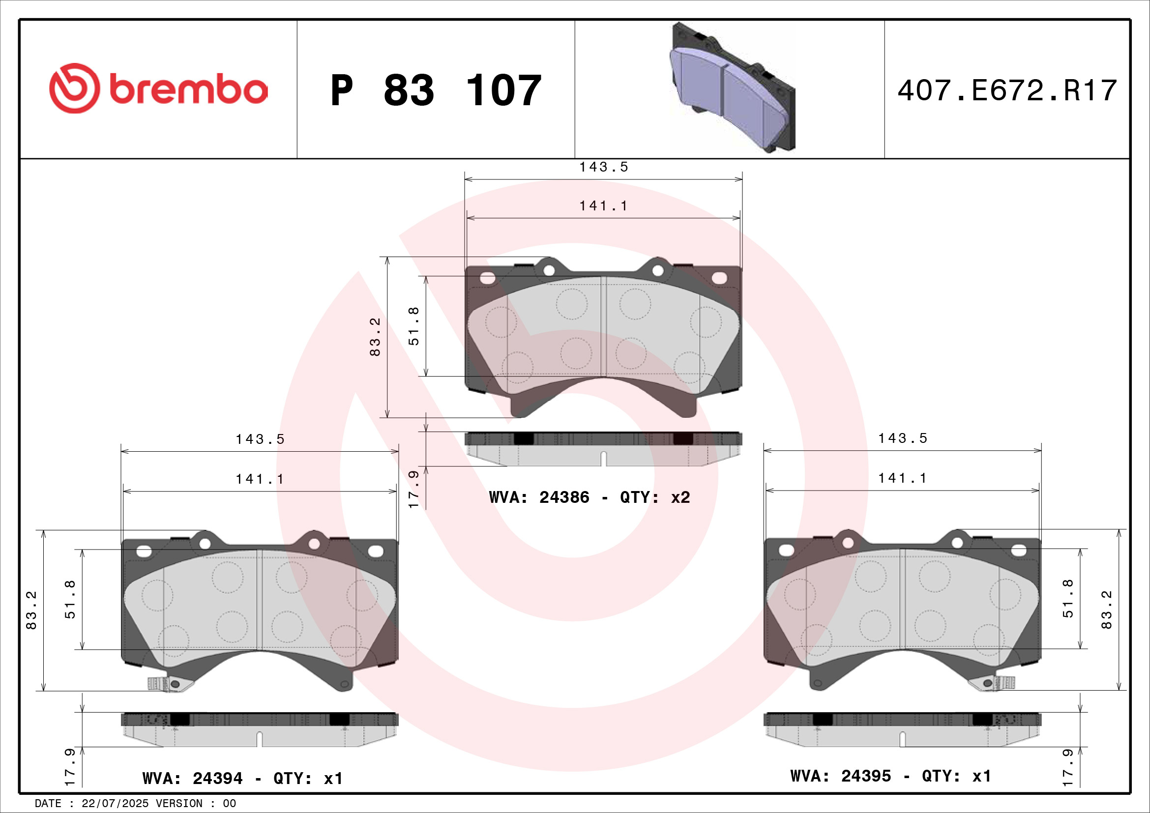 Brembo P83107