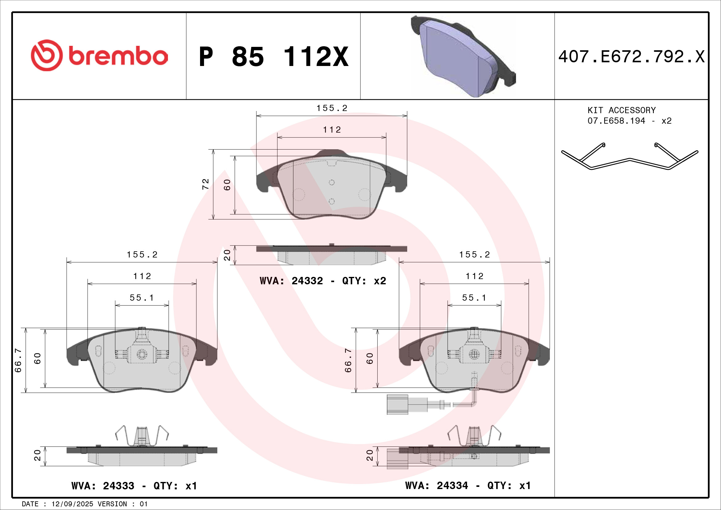 Brembo P85112X