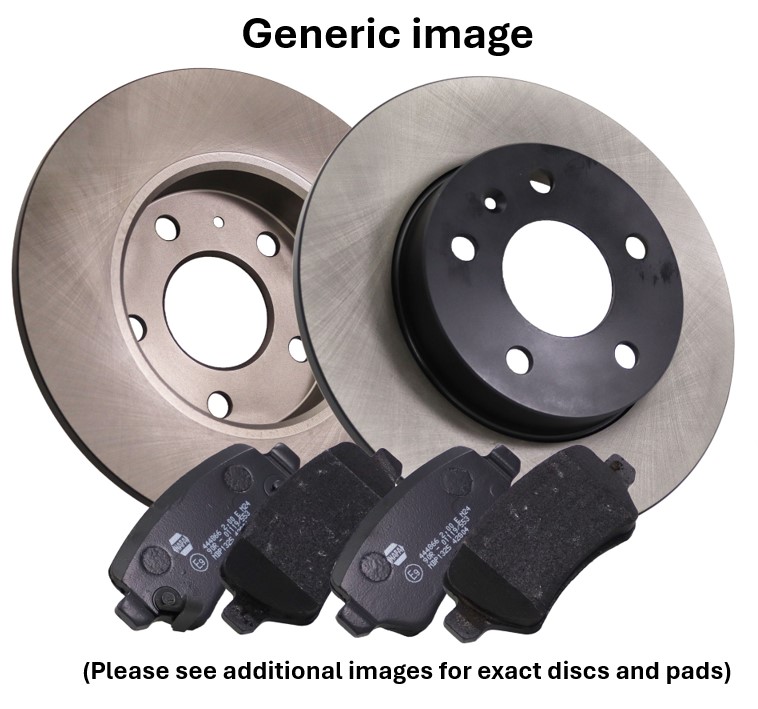 NAPA NBK5762DP 2x Solid Brake Discs and Pads