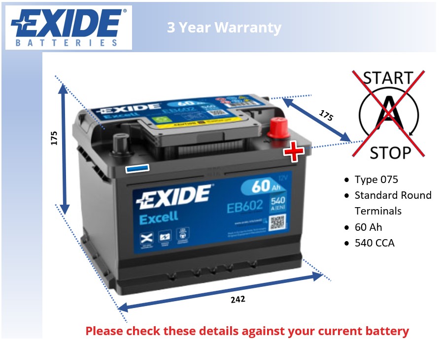 Exide EB602