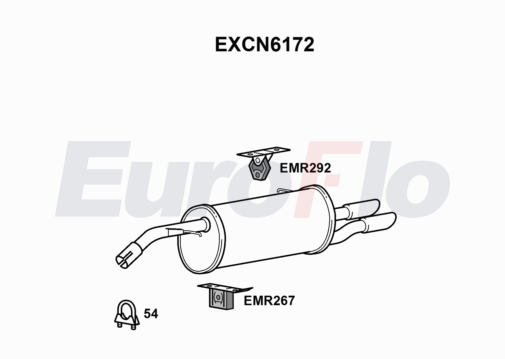 EuroFlo EXCN6172 Exhaust Back / Rear Box