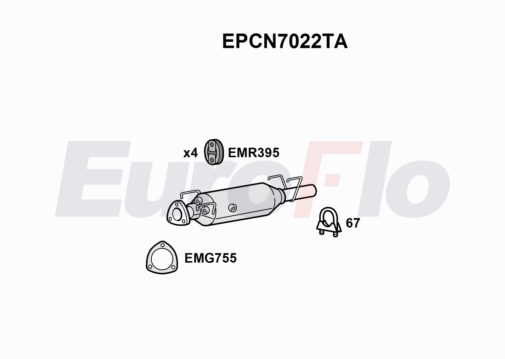 EuroFlo EPCN7022TA Diesel Particulate Filter DPF