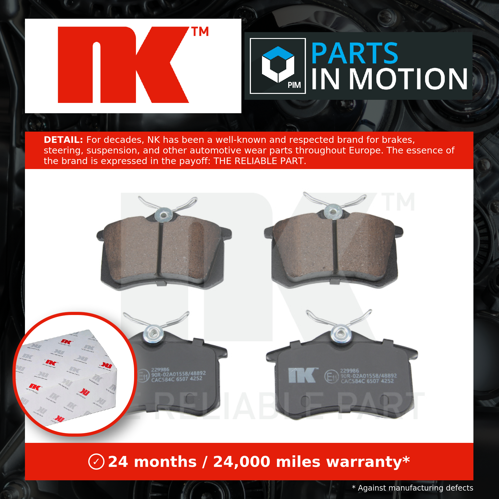 NK Brake Pads Set 229986 [PM2102793]