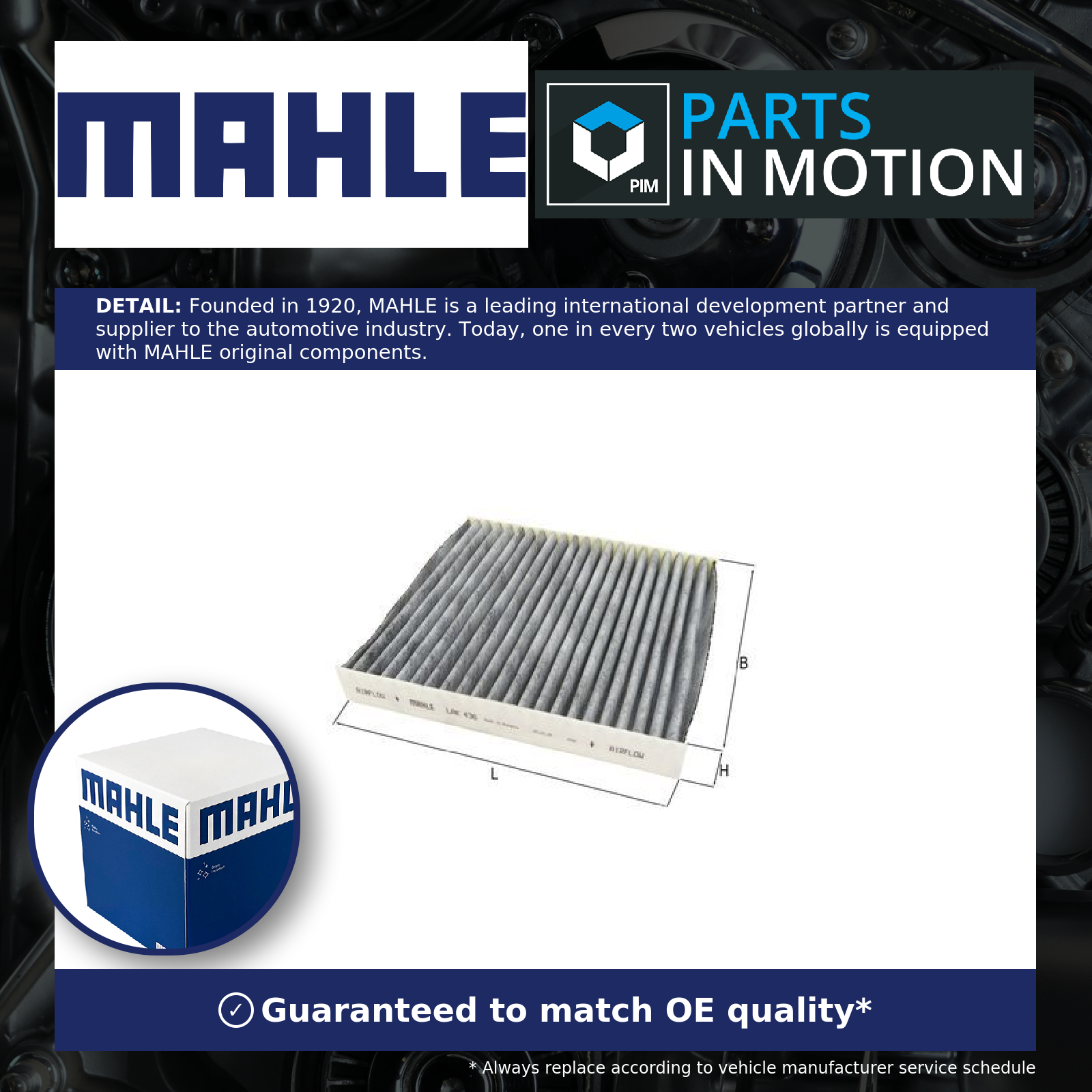 Mahle Pollen / Cabin Filter LAK436 [PM2160482]