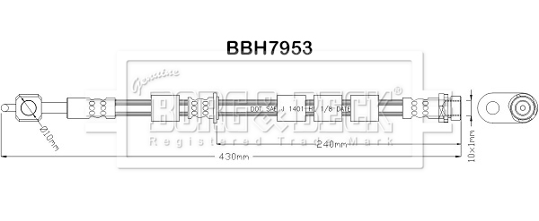 Borg & Beck BBH7953 Brake Hose