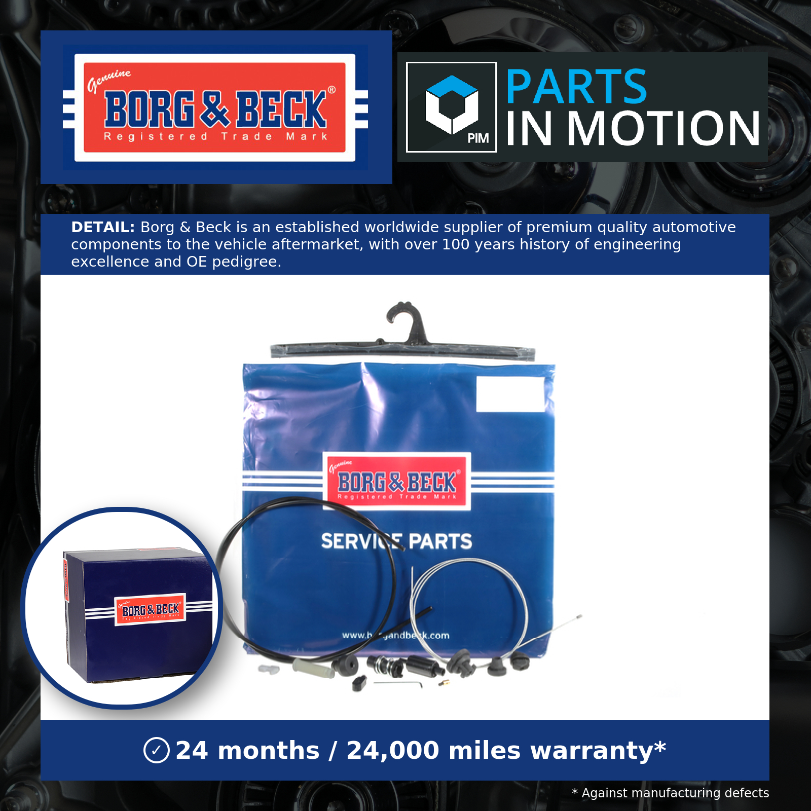 Borg & Beck Accelerator Cable BKA1000 [PM1015161]