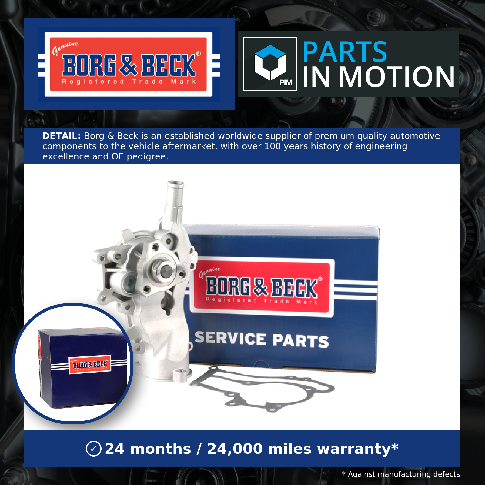 Borg & Beck Water Pump BWP2282 [PM1027830]