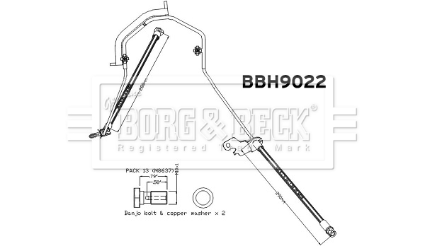 Borg & Beck BBH9022 Brake Hose